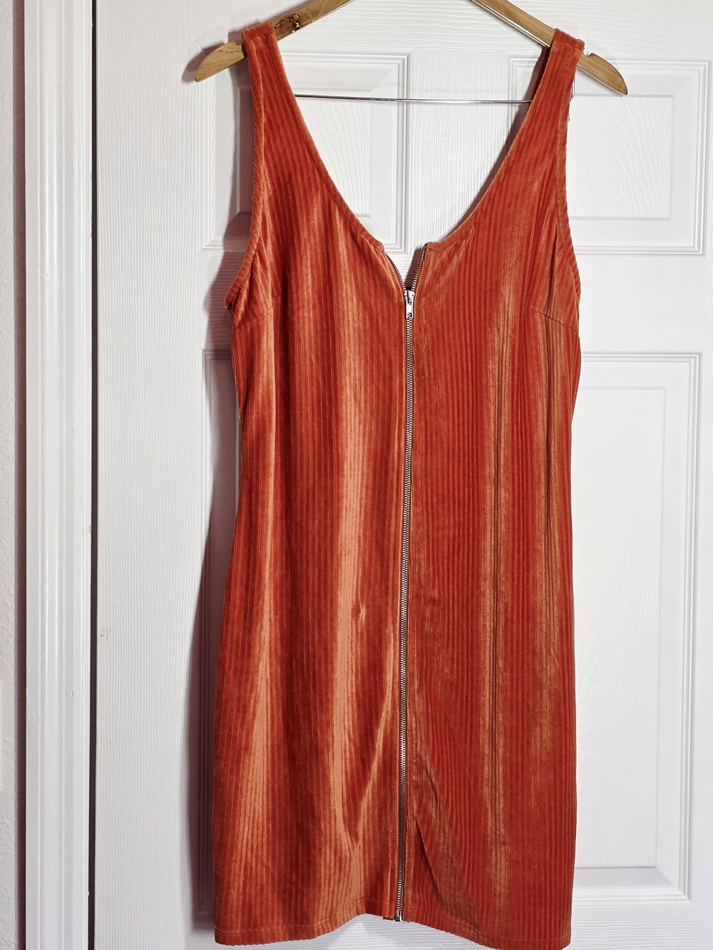No Boundaries Juniors Zipper Front Dress Copper Orange Size XXXL (21)
